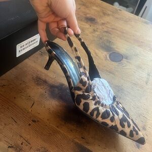 Fashion Nova Leopard Print Slingback Heels